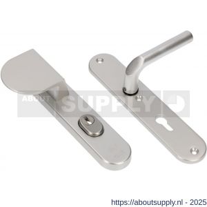 Ami VHB 250/15-90/83 KT veiligheids duwer-kruk langschildgarnituur SKG*** kerntrekbeveiliging ovaal VHB 250/50/15 KT 72 deurduwer 90/83 links en deurkruk 369 profielcilinder PC 72 F1 deurdikte 53-57 mm - S10901120 - afbeelding 4