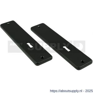 Ami 180/41 RH kortschild aluminium rondhoek zonder krukgat sleutelgat SLG 56 zwart RAL 9005 structuur finish - S10900584 - afbeelding 5