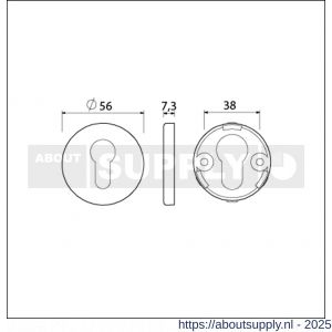 Ami Klik rond cilinderrozet aluminium profielcilinder PC zwart - S10900466 - afbeelding 5