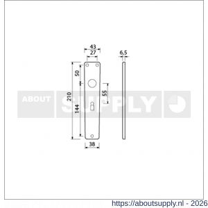 Ami 218/3 RH langschild aluminium rondhoek bontebaard BB 55 F2 - S10900657 - afbeelding 2