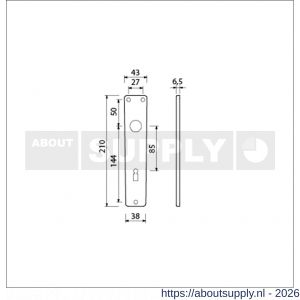 Ami 218/3 RH langschild aluminium rondhoek bontebaard BB 85 F2 - S10900659 - afbeelding 2