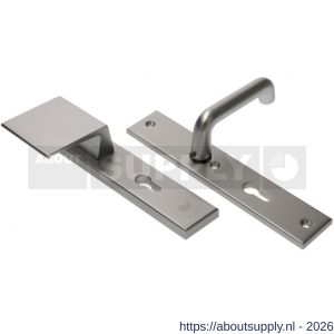 Ami VHB 251/50-90/80 veiligheidsvoordeur-duwerlangschildgarnituur SKG*** VHB 251/50 profielcilinder PC 55 deurduwer 90/80 links F1 profielcilinder PC 55 en deurkruk 356 deurdikte 38-42 mm - S10900966 - afbeelding 1