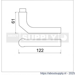Ami 369 deurkruk aluminium deurdikte 53-57 mm F1 - S10900384 - afbeelding 5