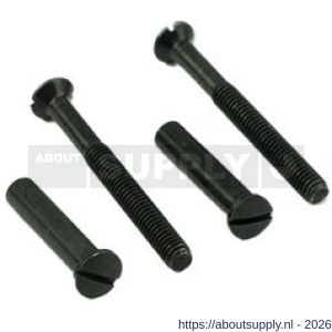 Ami deurbeslag patentbout compleet met huls zwart RAL 9005 structuur M4x38 mm set 2 stuks - S10901772 - afbeelding 1