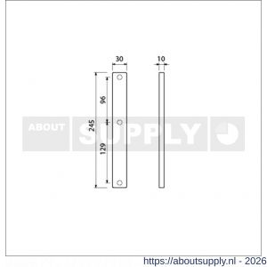 Ami 245/30 smalschild aluminium geheel blind R5,5 F1 - S10900778 - afbeelding 2