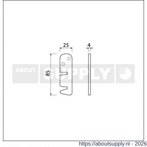 Ami sluithaak dubbel staal verzinkt 4 mm - S10901677 - afbeelding 2