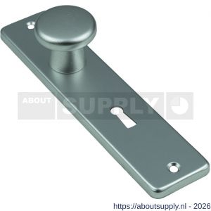 Ami 180/41 RH knopkortschild aluminium rondhoek knop 160/40 vast kortschild 180/41 RH sleutelgat SLG 56 F2 - S10900730 - afbeelding 1