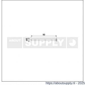 Ami patentschroef met zaagsnede RVS M5x90 mm voldraad set 10 stuks - S10900184 - afbeelding 4