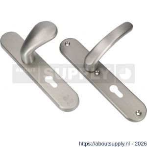 Ami VHB 250/50/1-173-378 veiligheids Rotaveer knop-kruk langschildgarnituur SKG*** ovaal VHB Varo knop 173 250/50/1 buiten en binnen profielcilinder PC 72 en deurkruk 378 Rota Irox deurdikte 38-42 mm - S10901291 - afbeelding 1