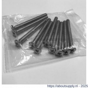 Ami patentschroef met zaagsnede RVS M6x80 mm voldraad set 10 stuks - S10900194 - afbeelding 4