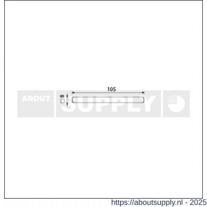 Ami deurkruk stift vierkant vol 8x105 mm - S10900158 - afbeelding 4
