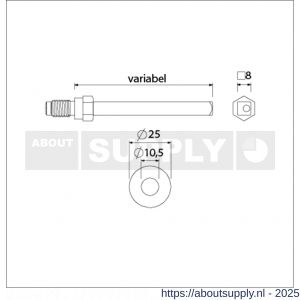 Ami gelagerde wissel Quickstift 8x80 mm speciaal 55-35 mm - S10900238 - afbeelding 3