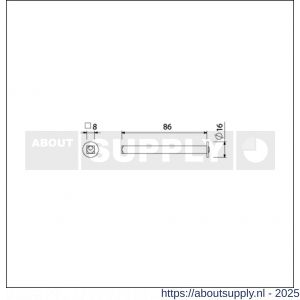 Ami wisselquickstift met aanslag 8x86 mm extra lang deurdikte 53-57 mm - S10900261 - afbeelding 4