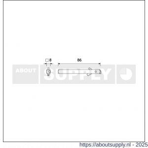 Ami wisselquickstift met kantelaar 8x86 mm extra lang deurdikte 53-57 mm - S10900263 - afbeelding 4