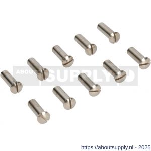 Ami patentbouthuls messing vernikkeld M5x21 mm zaagsnede set 10 stuks - S10900199 - afbeelding 3