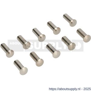 Ami patentbouthuls messing vernikkeld M6x21 mm zonder zaagsnede set 10 stuks - S10900200 - afbeelding 3