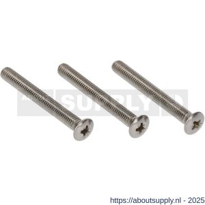 Ami veiligheidsbeslag toebehoren bevestigingsset VHB schilden deurdikte 53-57 mm 3 schroeven M6x70 mm RVS - S10901675 - afbeelding 2