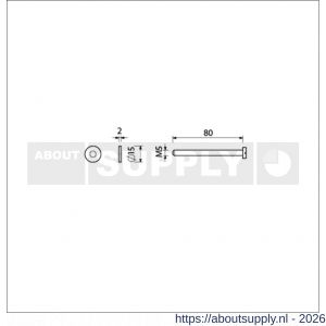 Ami montagesetje bevestiging briefplaat EP deurdikte 68-72 mm - S10900082 - afbeelding 2