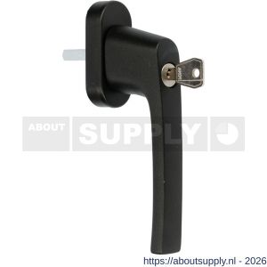Ami VHB 822 draai-kiep raamgreep aluminium SKG** 7x32 mm compleet zwart RAL 9005 structuur ovaal - S10901711 - afbeelding 1