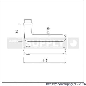 Ami 362 deurkurk gatdeel aluminium Archi Design M6 Irox - S10900314 - afbeelding 2
