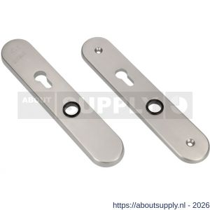 Ami VHB 250/50/1 senioren veiligheidslangschild SKG** Archi Design ovaal omkeer VHB 250/50/1 buiten en binnen profielcilinder PC 72 omkeer Irox deurdikte 38-42 mm - S10901383 - afbeelding 1