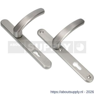 Ami VHB 257/32/2-378 veiligheids Rotaveer kruk-kruk smalschildgarnituur SKG** Archi Design ovaal VHB deurkruk 378 Rota 257/32/2 profielcilinder PC 72 Irox deurdikte 53-57 mm - S10900903 - afbeelding 1