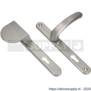 Ami VHB 257/32/2-90/83-378 veiligheids Rotaveer duwer-kruk smalschildgarnituur SKG** Archi Design ovaal VHB 257/32/2 deurduwer 90/83 profielcilinder PC 72 links en deurkruk 378 Rota Irox deurdikte 53-57 mm - S10900843 - afbeelding 1