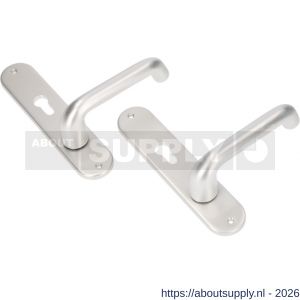 Ami LS 200/1/7-386 kruk-kruk garnituur deurkruk 386 Rota langschild 200/1/7 profielcilinder PC 72 omkeer F1 deurdikte 38-42 mm - S10900130 - afbeelding 1