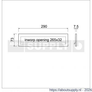 Ami DL postkast briefplaat met veer aluminium 290 mm 290/73 F1 - S10900057 - afbeelding 2