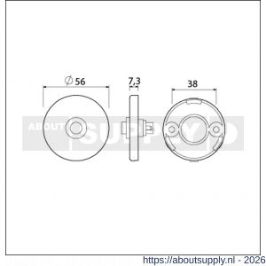 Ami Klik beldrukker aluminium rond zwart - S10900012 - afbeelding 2