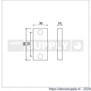 Ami 65/30 smalrozet aluminium gegoten blind R6.5 hartafstand 50 mm F1 - S10900489 - afbeelding 2