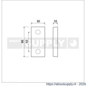 Ami 65/30 smalrozet aluminium gegoten blind R6.5 hartafstand 43 mm F1 - S10900488 - afbeelding 2