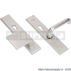 Ami VHB 251/50-90/80 senioren veiligheidsvoordeur-duwerlangschildgarnituur SKG** omkeer VHB 251/50 profielcilinder PC 72 omkeer deurduwer 90/80 rechts F1 en profielcilinder PC 72 omkeer deurkruk 356 deurdikte 53-57 mm - S10900834 - afbeelding 1