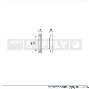 Ami sluitplaat smal Zamac - S10901684 - afbeelding 2