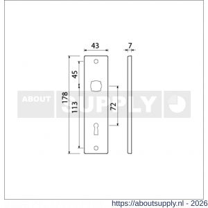 Ami 178/43 kortschild aluminium sleutelgat SLG 72 F1 - S10900539 - afbeelding 2