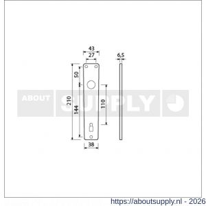 Ami 218/3 RH langschild aluminium rondhoek bontebaard BB 110 F2 - S10900662 - afbeelding 2