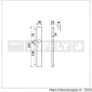 Ami 245/30 smalschild aluminium blind M5 F1 - S10900769 - afbeelding 2