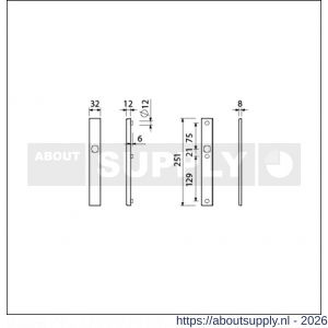 Ami VHB 251/32 veiligheidssmalschild SKG** VHB 251/32 buiten en binnen blind F1 deurdikte 53-57 mm - S10901555 - afbeelding 2