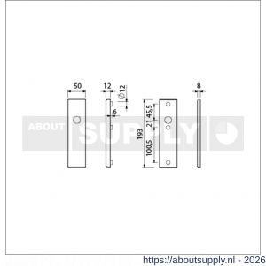 Ami VHB 193/50 veiligheidskortschild SKG*** VHB 193/50 buiten en binnen blind F1 deurdikte 38-42 mm - S10901342 - afbeelding 2