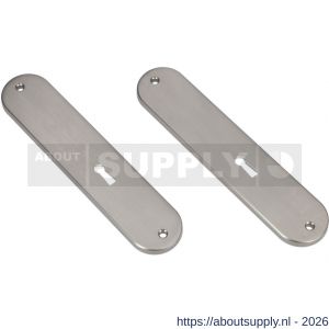 Ami 200/1/7 langschild aluminium Archi Design zonder krukgat sleutelgat SLG 56 Irox - S10900699 - afbeelding 1