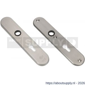 Ami VHB 250/50/1 veiligheidslangschild SKG*** Archi Design ovaal VHB 250/50/1 buiten en binnen profielcilinder PC 55 Irox deurdikte 38-42 mm - S10901390 - afbeelding 1