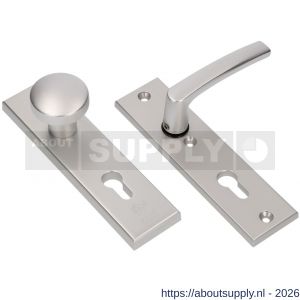 Ami VHB 193/50-169/50 veiligheidsvoordeur-knopkortschildgarnituur SKG*** VHB 193/50 knop 169/50 buiten en binnen profielcilinder PC 55 en deurkruk 332 F1 deurdikte 38-42 mm - S10901036 - afbeelding 1