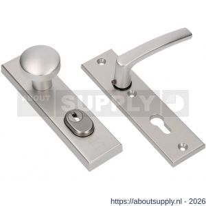 Ami VHB 193/15-169/50 KT veiligheidsvoordeur-knopkortschildgarnituur SKG*** kerntrekbeveiliging VHB 193/15 knop 169/50 buiten kerntrek KT 55 en binnen profielcilinder PC 55 deurkruk 332 F1 deurdikte 38-42 mm - S10901283 - afbeelding 1