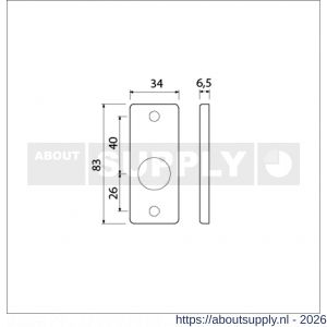 Ami 4 RH cilinderrozet aluminium rechthoek RC F1 - S10900458 - afbeelding 2