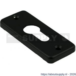 Ami 4 RH cilinderrozet aluminium rechthoek sleutelgat SLG zwart - S10900461 - afbeelding 1
