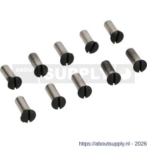 Ami deurbeslag patentbouthuls zwart 9005 structuur M6x21 mm zaagsnede set 10 stuks - S10901769 - afbeelding 1