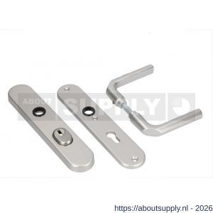 Ami VHB 250/15 KT veiligheidslangschild SKG*** kerntrekbeveiliging ovaal VHB 250/50/15 buiten kerntrek KT 92 en binnen profielcilinder PC 92 en deurkruk 369 F1 deurdikte 53-57 mm - S10901795 - afbeelding 1