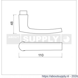 Ami 332 deurkruk aluminium deurdikte 38-42 mm F2 - S10900324 - afbeelding 2