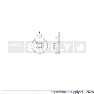 Ami deurbeslag indicatieplaatje kunststof rood-wit 8 mm vlak stiftontsluiting 1/4 rood set 5 stuks - S10900219 - afbeelding 2
