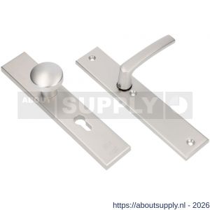 Ami VHB 251/50-169/50 veiligheidsvoordeur-knoplangschildgarnituur SKG*** VHB 251/50 knop 169/50 buiten profielcilinder PC 72 en binnen blind deurkruk 332 F1 deurdikte 38-42 mm - S10901080 - afbeelding 1